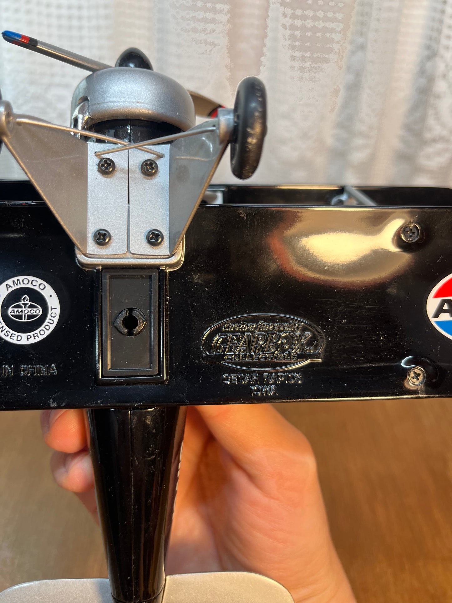 Collectible Amoco Silver Die-cast Plane