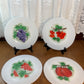 Vintage Macbeth Evans Monax Petal ware Hand-painted Fruit Design Plates