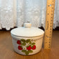 Vintage Strawberry McCoy Country Covered Margarine Container