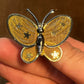 Vintage Gold Tone Mesh Butterfly Brooch