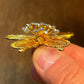 Vintage Gold Tone & Rhinestone Monet Butterfly Brooch