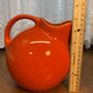 Vintage Atomic Orange Ball Pitcher