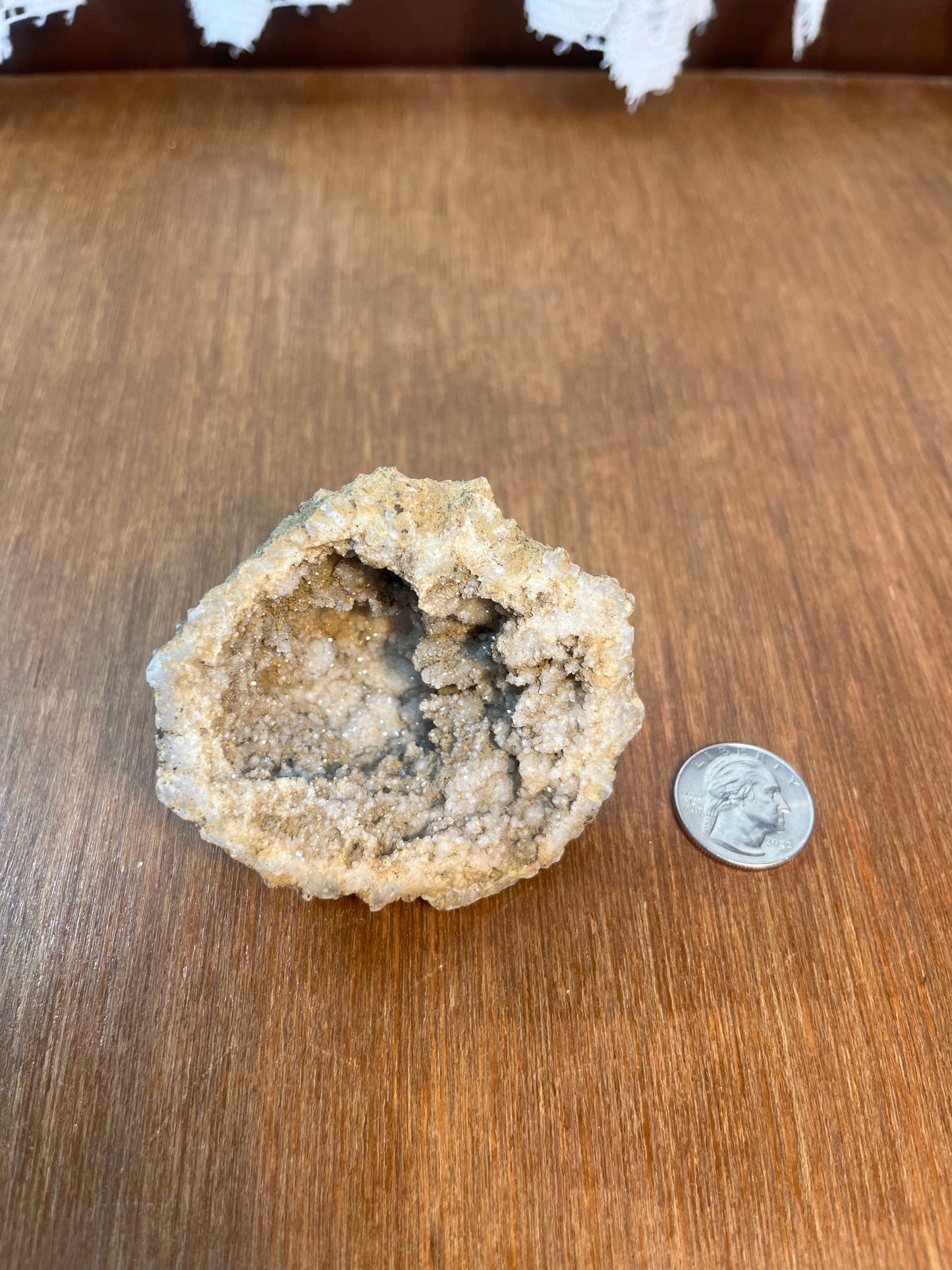 Beautiful Natural Brown & Clear Crystal Geode