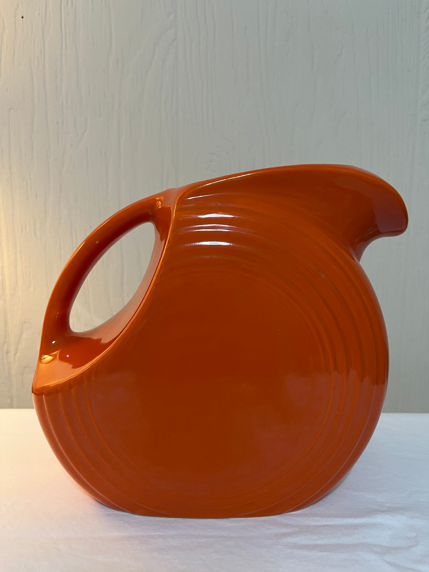Vintage Persimmon Fiestaware Atomic Orange Pitcher