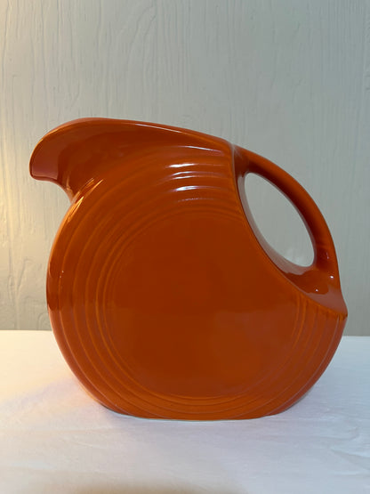 Vintage Persimmon Fiestaware Atomic Orange Pitcher