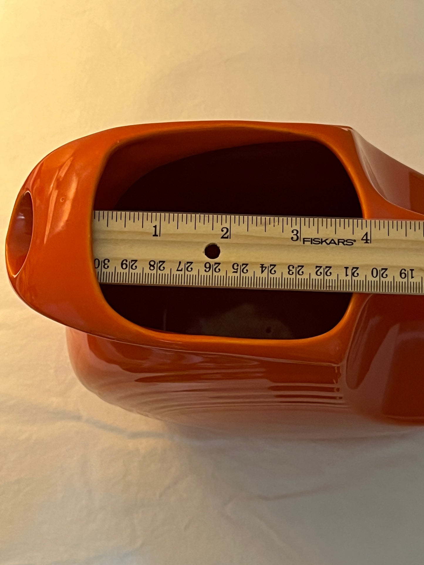 Vintage Persimmon Fiestaware Atomic Orange Pitcher