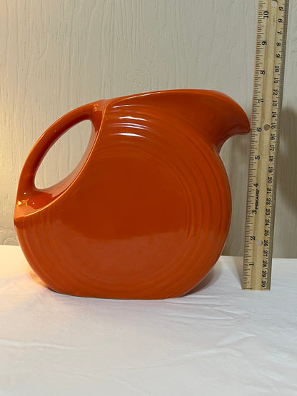 Vintage Persimmon Fiestaware Atomic Orange Pitcher