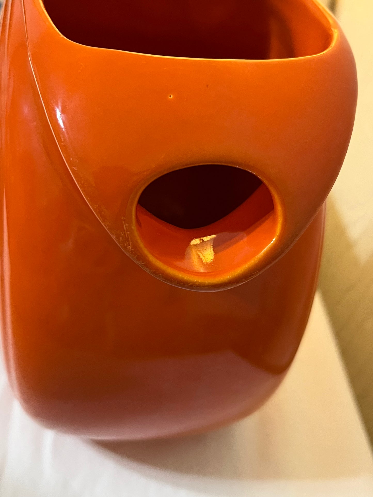Vintage Persimmon Fiestaware Atomic Orange Pitcher