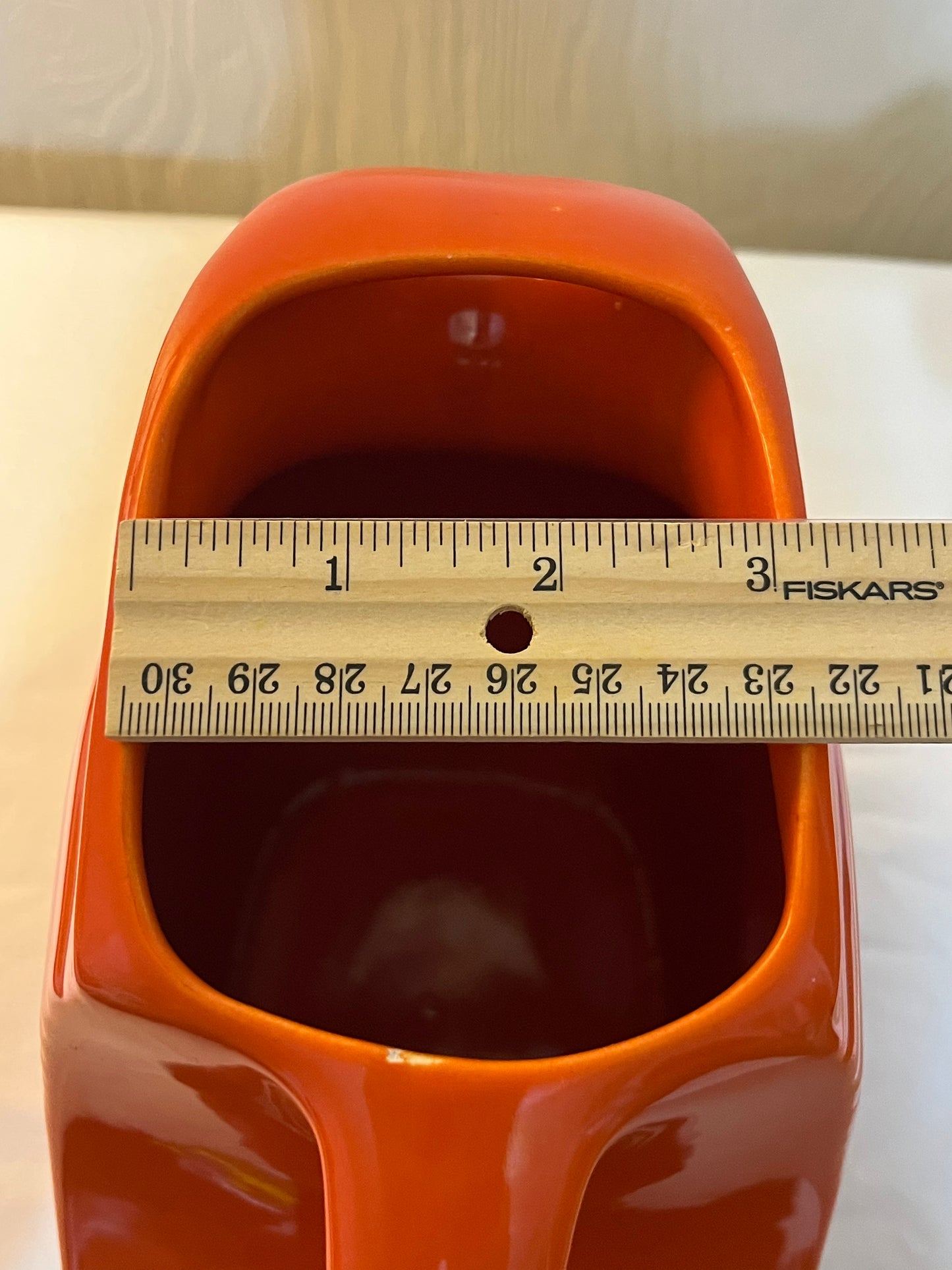 Vintage Persimmon Fiestaware Atomic Orange Pitcher