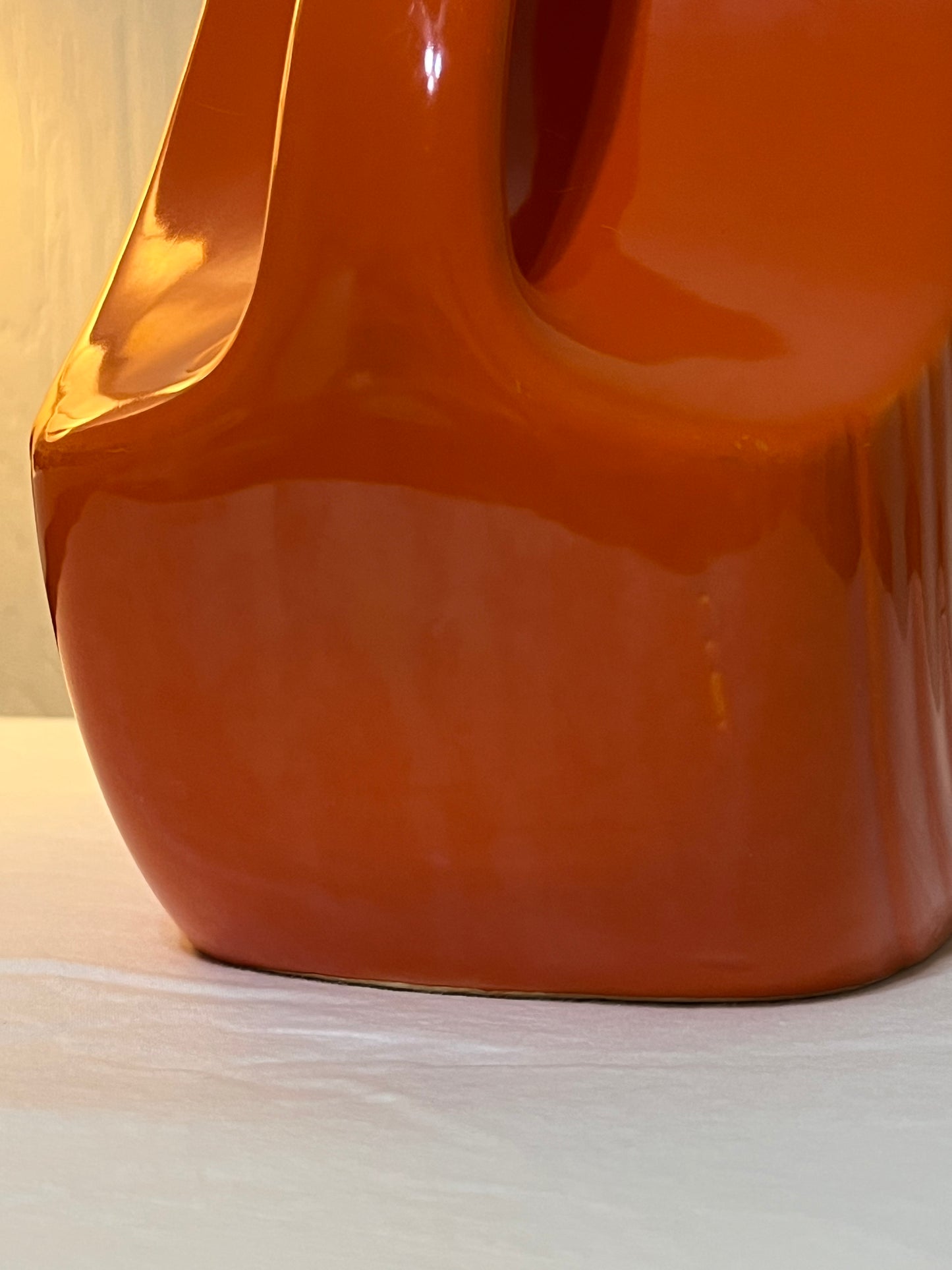 Vintage Persimmon Fiestaware Atomic Orange Pitcher