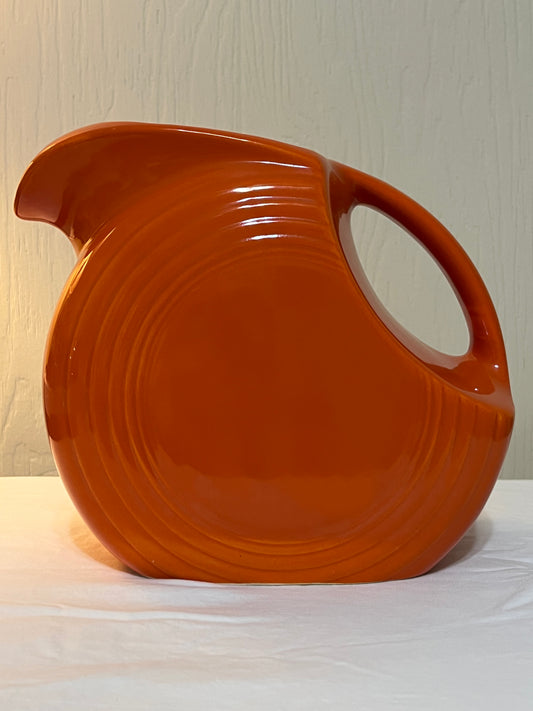 Vintage Persimmon Fiestaware Atomic Orange Pitcher