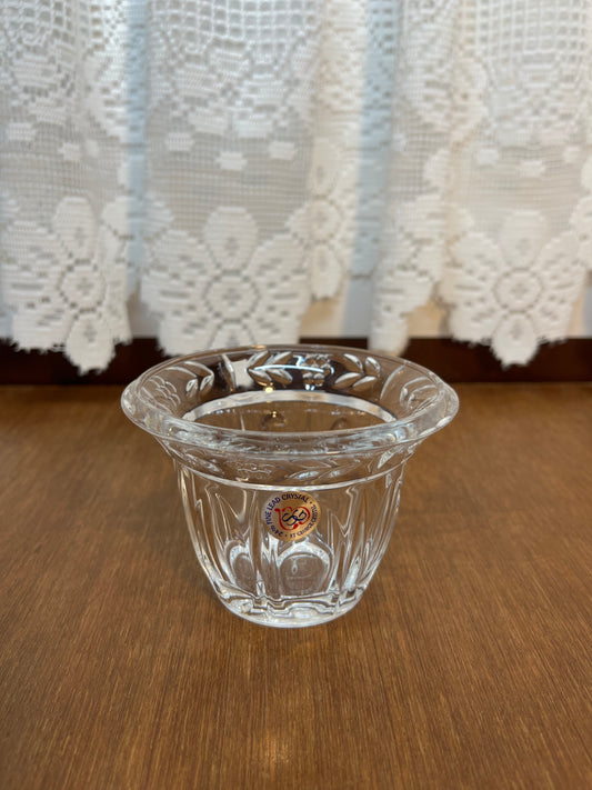 24% Lead Crystal St. George Candle Holder