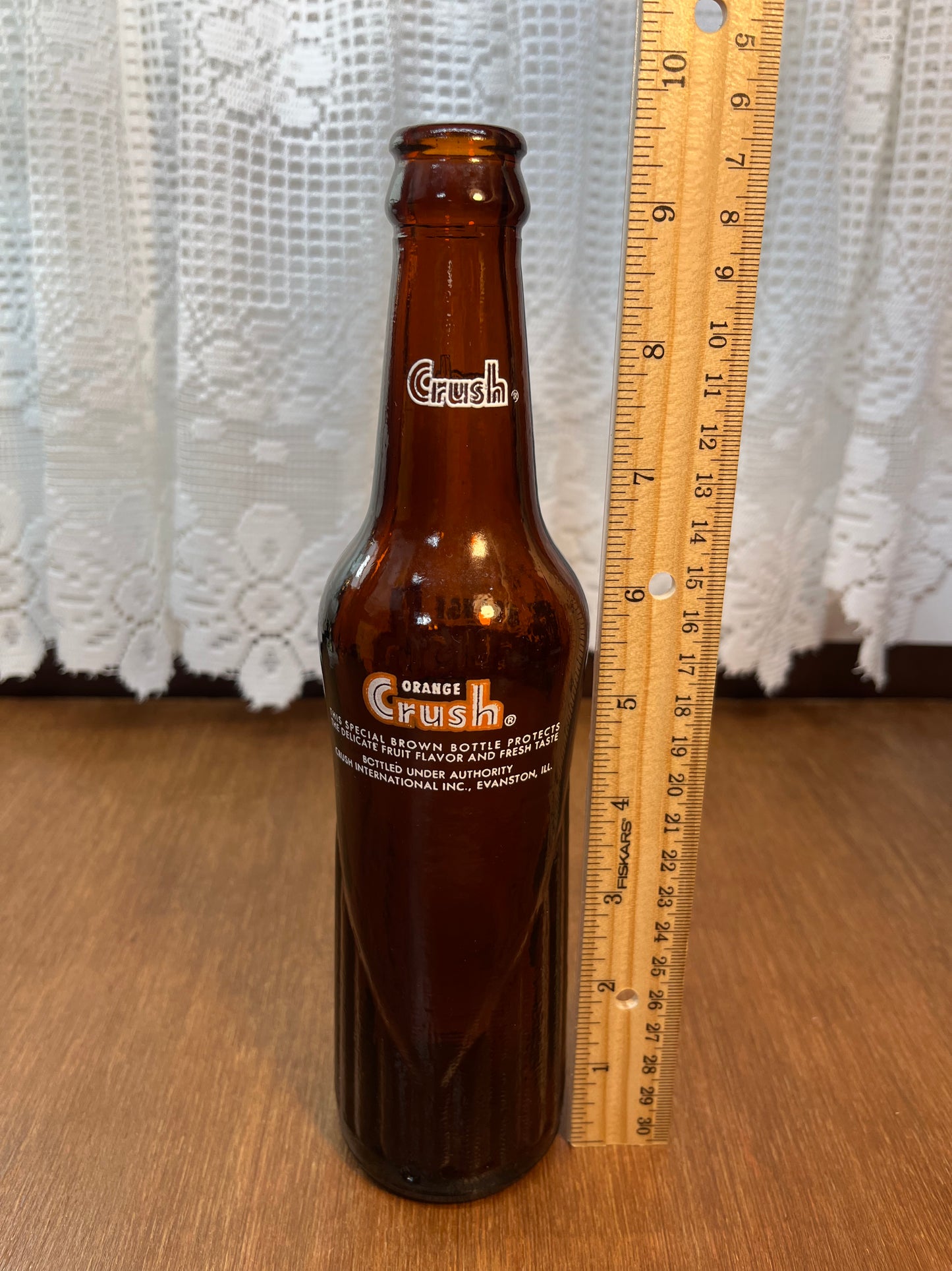 Vintage Orange Amber Crush Soda Bottle