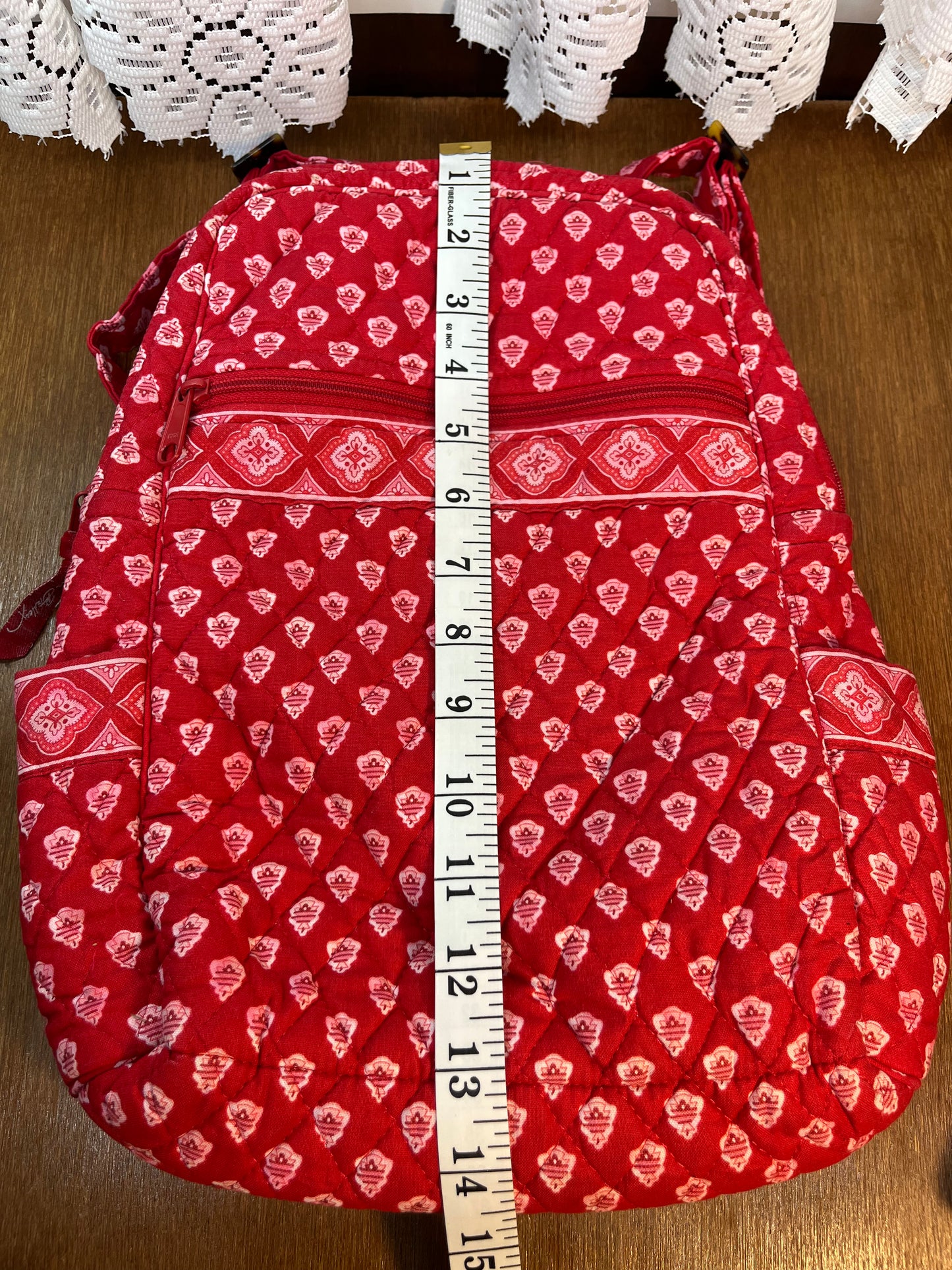 Vibrant Red Pattern Vera Bradley Backpack