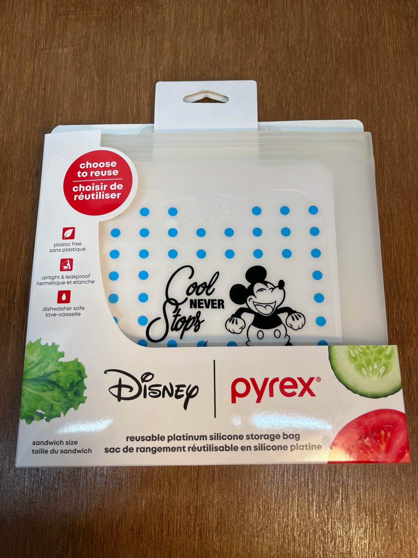 Reusable Pyrex Disney Mickey Mouse Sandwich Bag