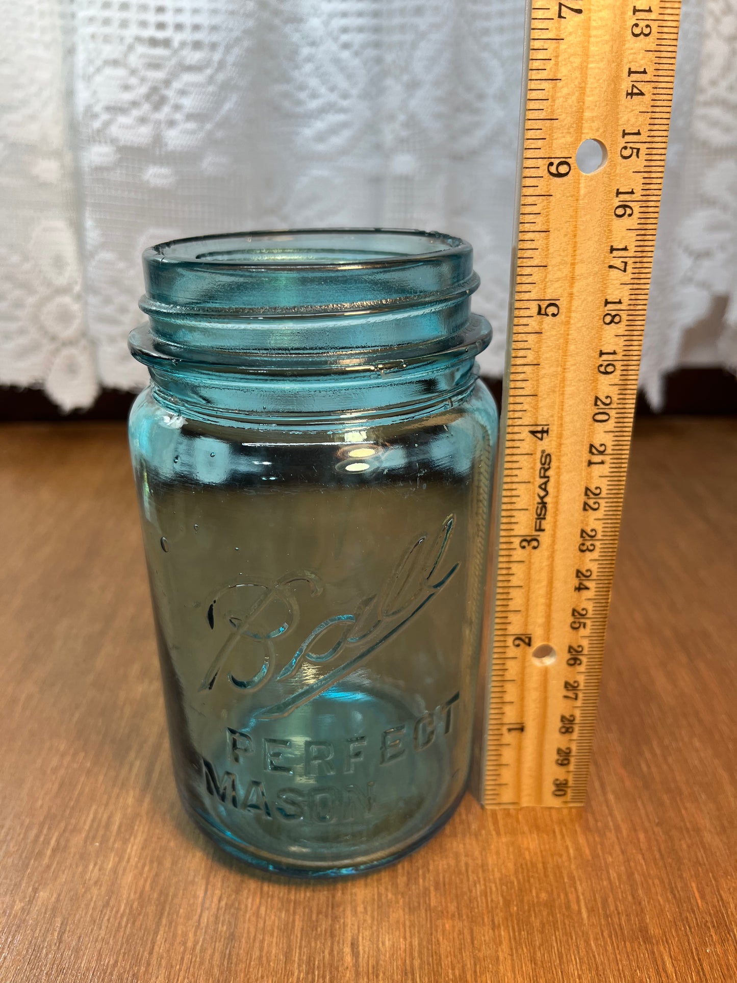 Vintage Teal Blue Ball Mason Jar