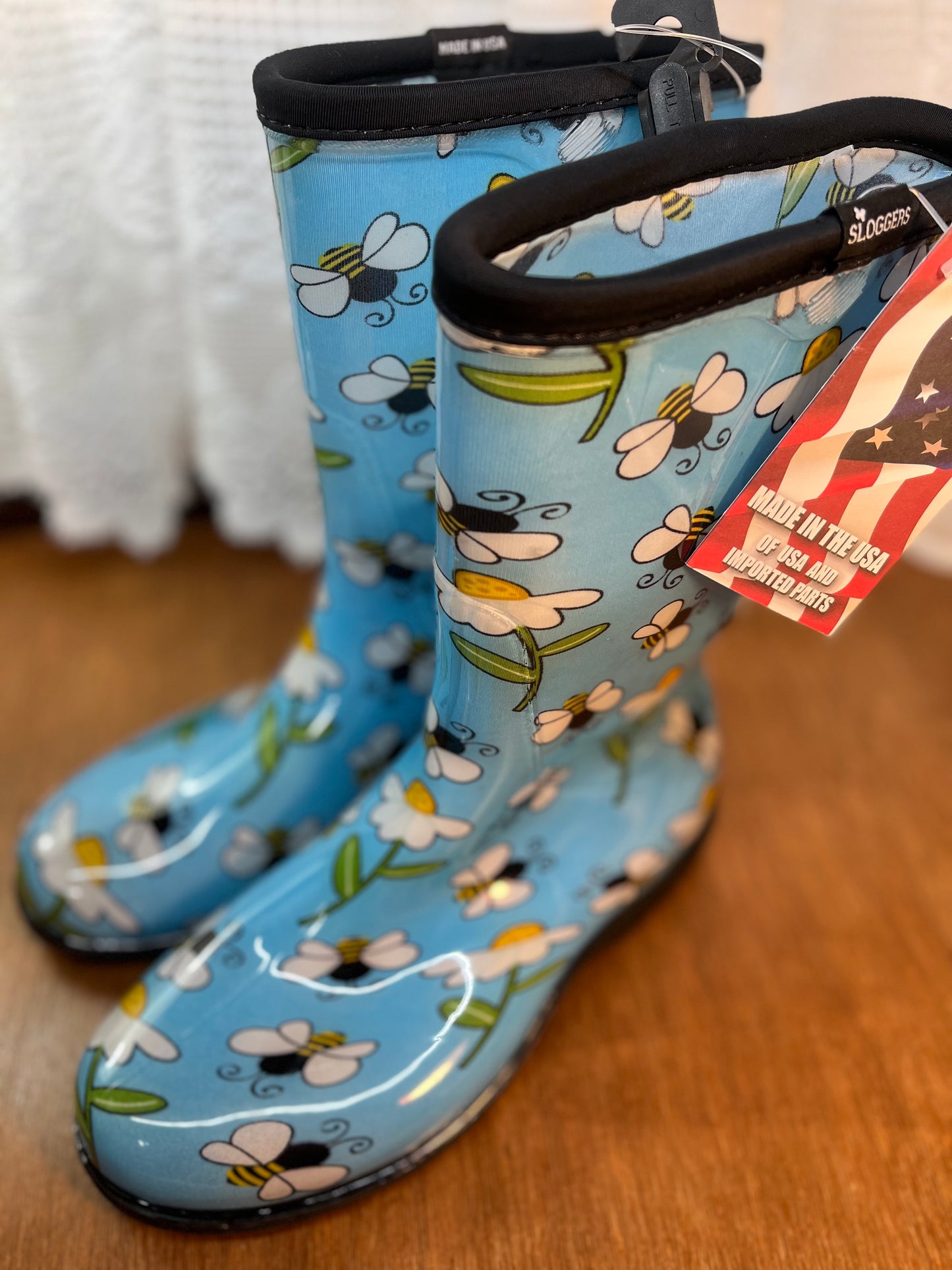 Bumble Bee & Daisy Rain/Garden Slogger Boots