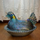 Vintage Indiana Carnival Glass Hen On Nest