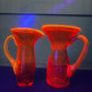 Vintage Miniature Amberina Crackled Pitcher’s