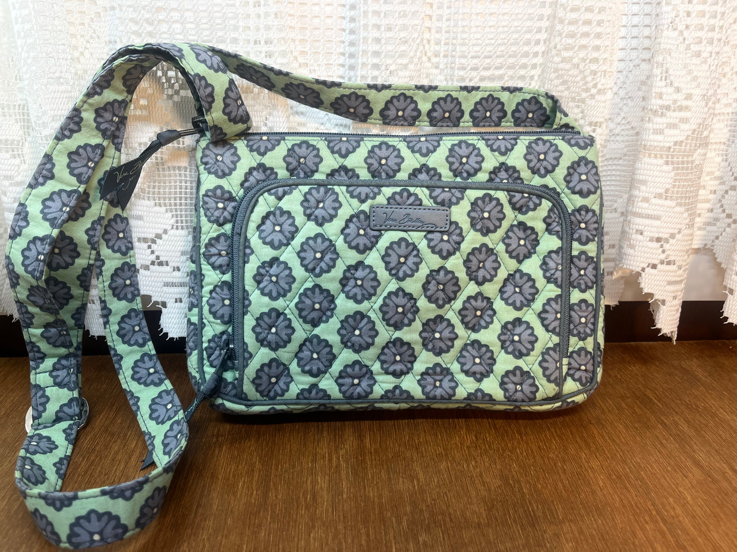 Purple & Green Floral Vera Bradley Crossbody Purse