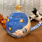 Vintage Cow Jumps Over The Moon Tea Pot And Tea Cups