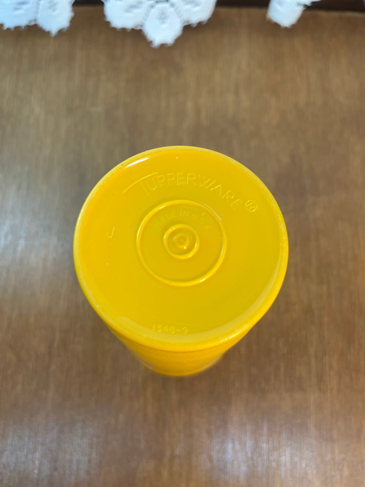 Vintage Yellow Tupperware Tumbler