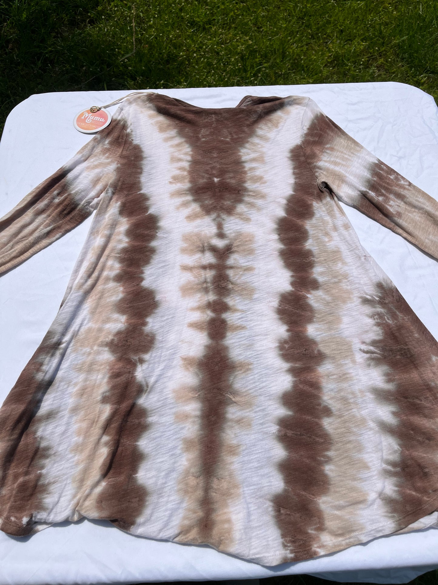 Brown Tie-Dye Mumu Mellow Dress