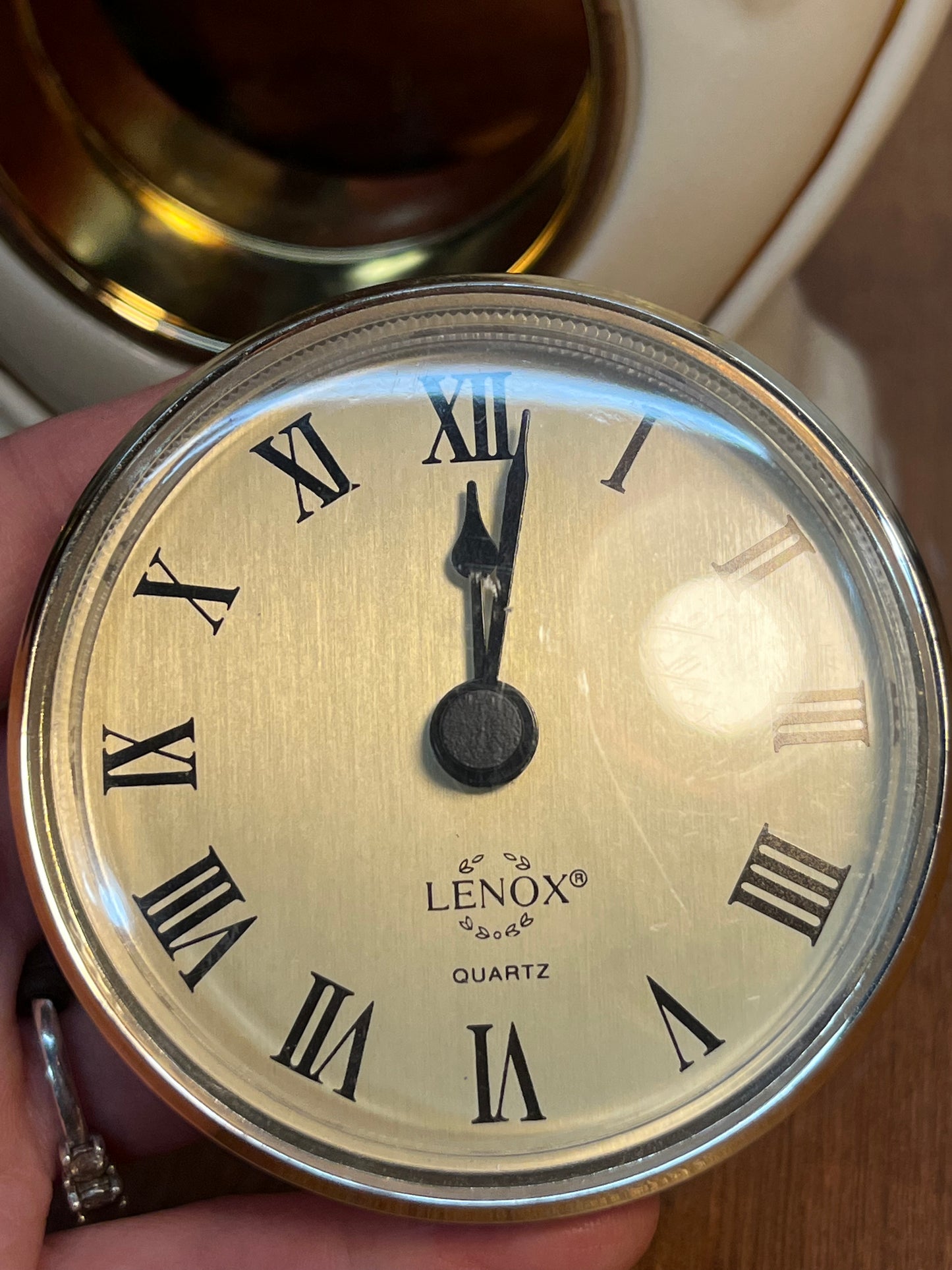 Vintage Heart Shaped Lenox Mantel Clock