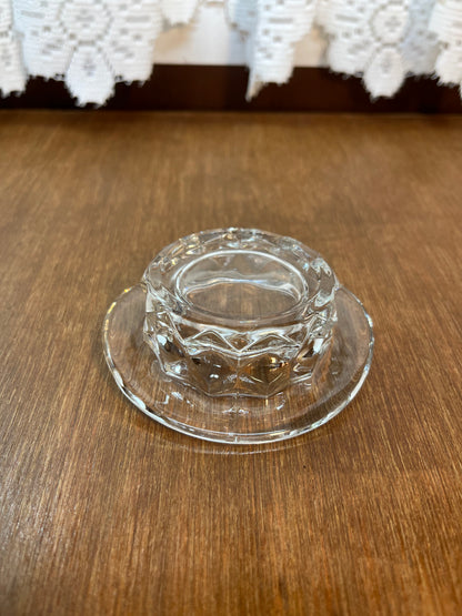 Vintage Clear Art Glass Top Hat Dish