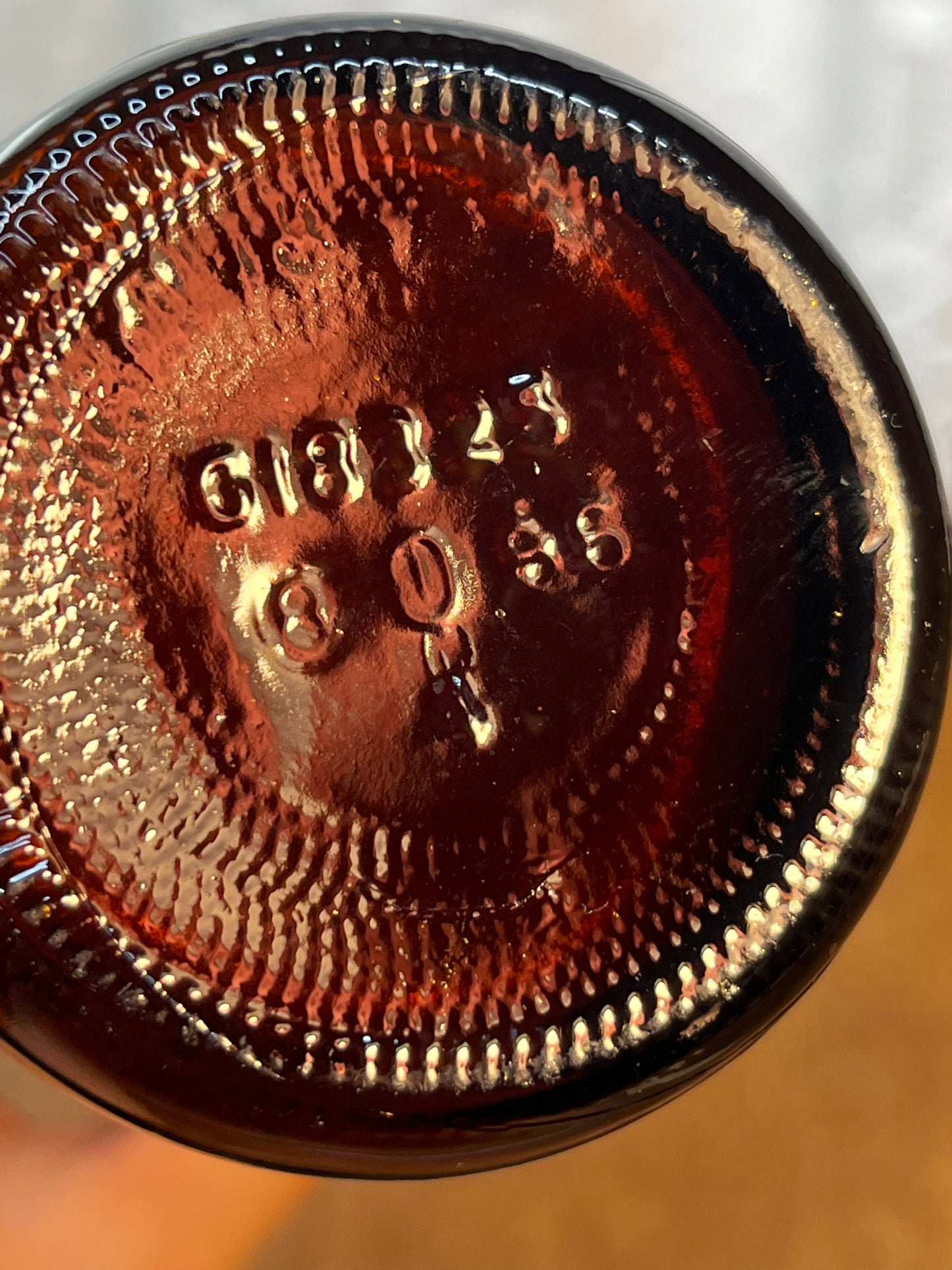 Vintage Orange Amber Crush Soda Bottle