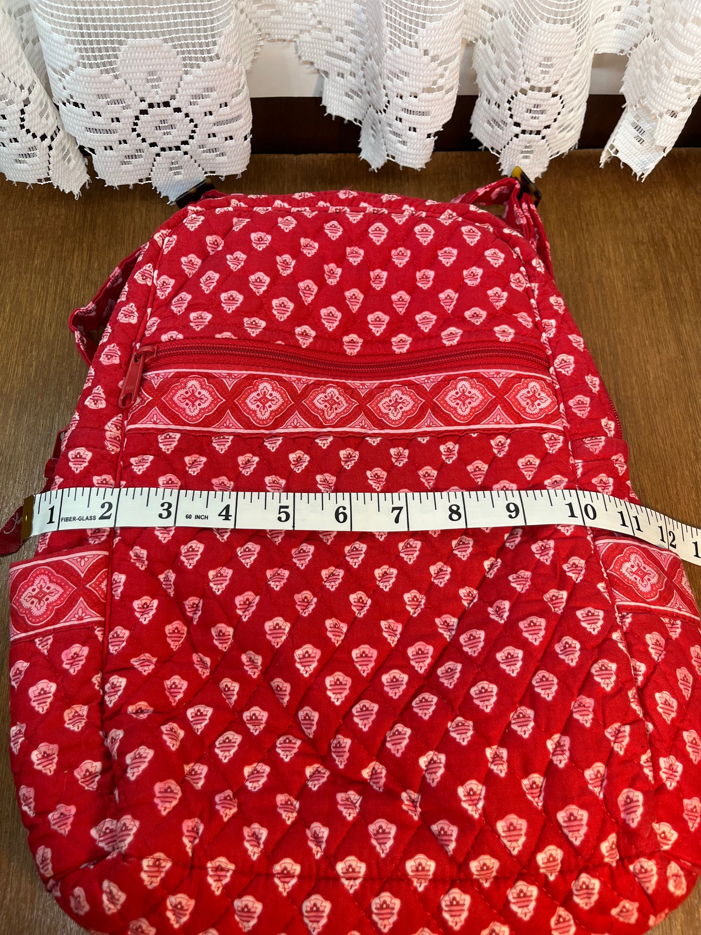 Vibrant Red Pattern Vera Bradley Backpack