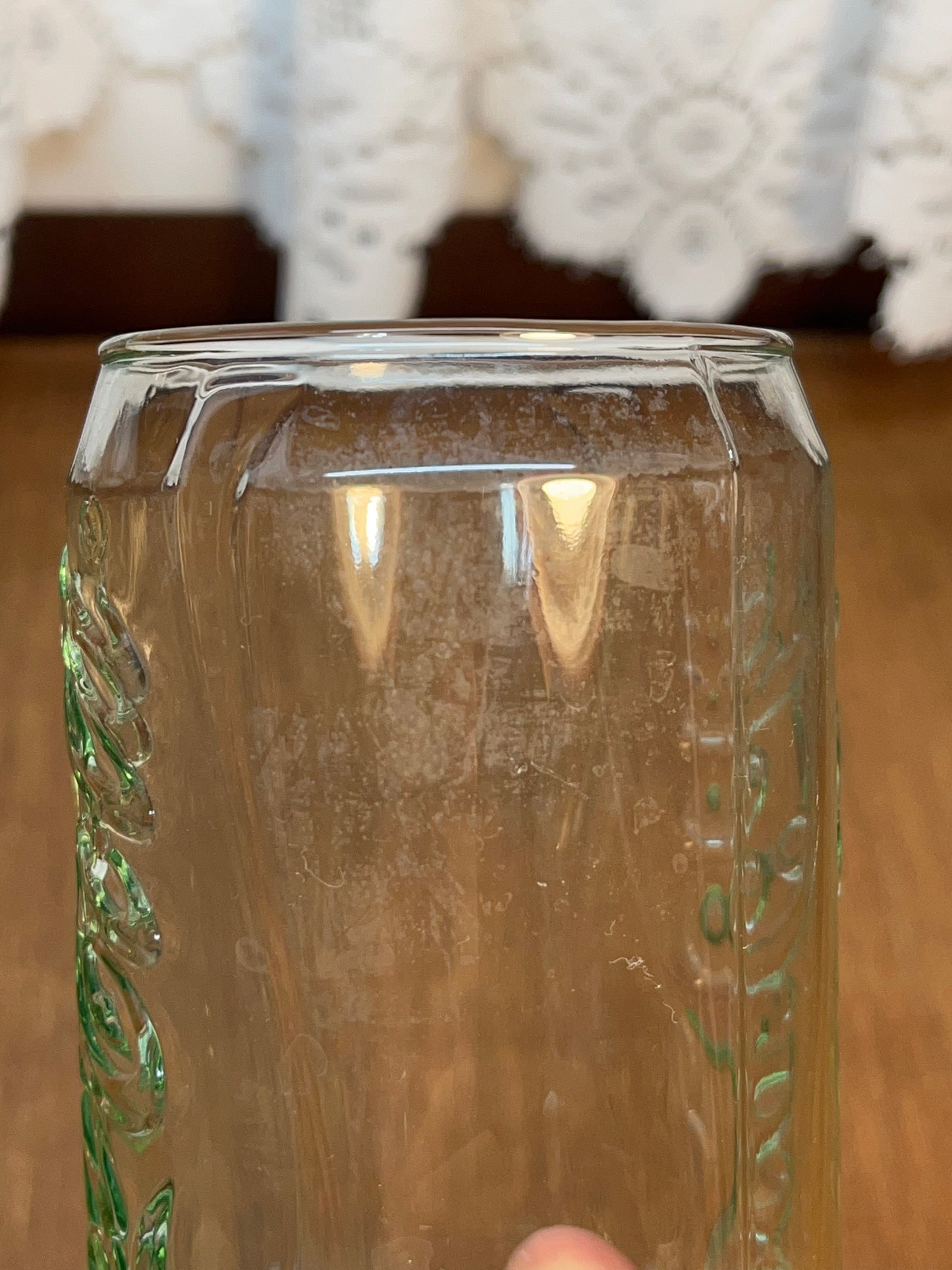 Vintage Retro Green Can Coca Cola Glass