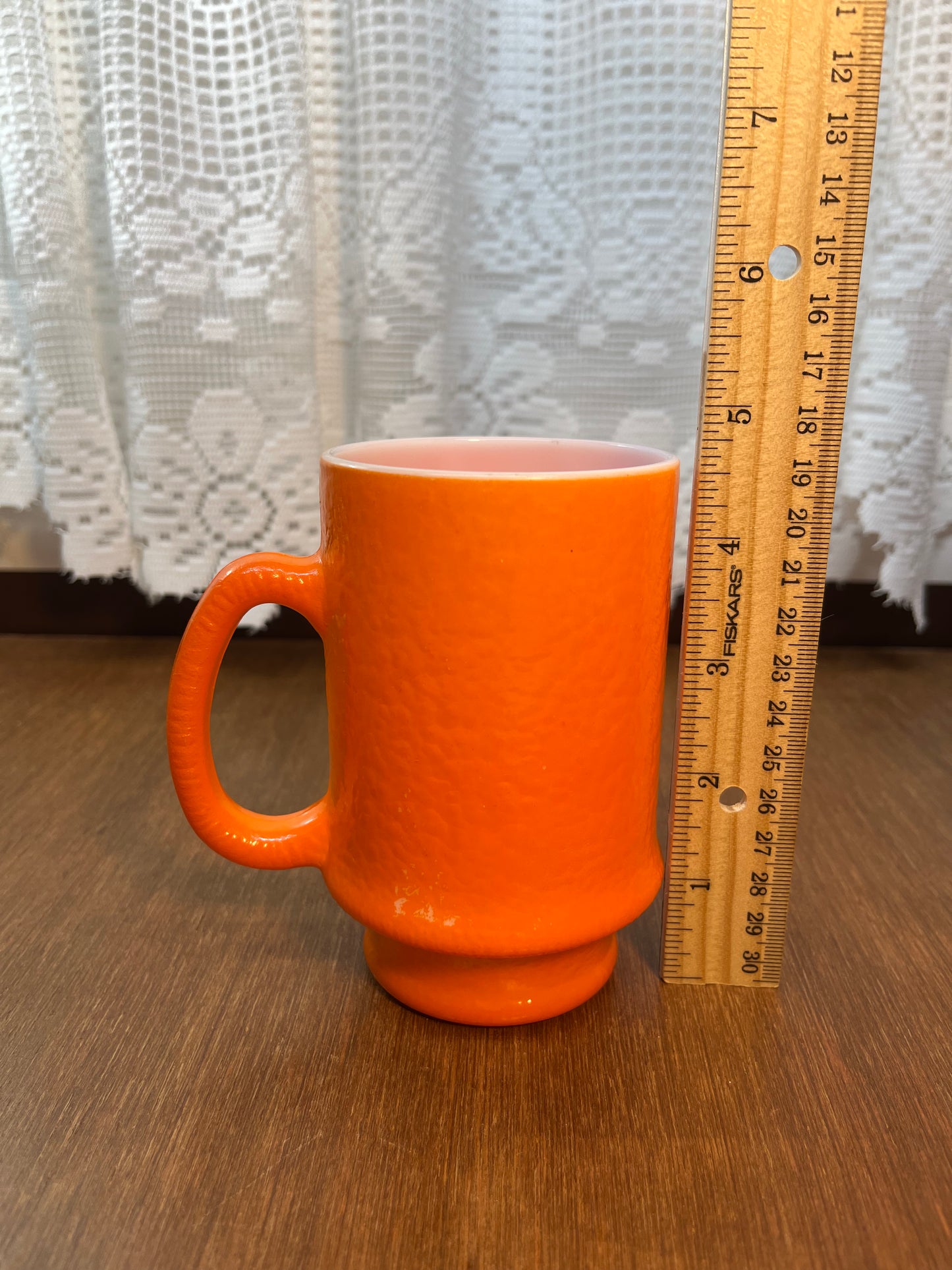 Vintage Orange Fire King Mug