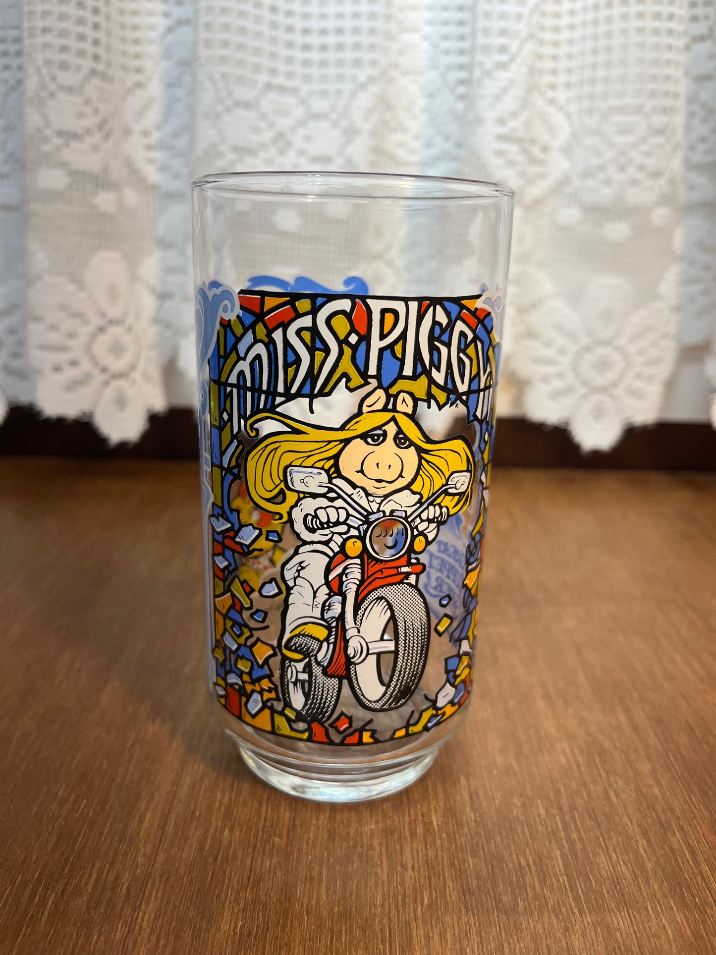 Vintage Miss Piggy McDonalds Glass Up