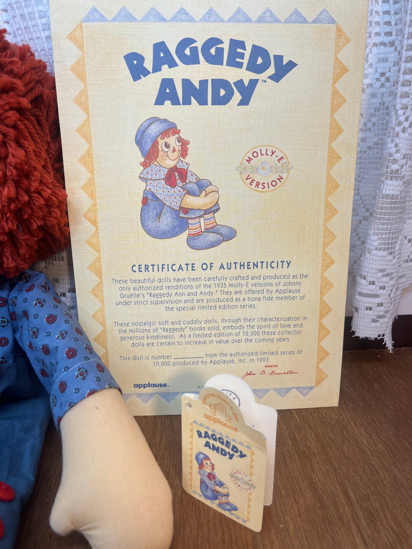 Limited Edition Raggedy Andy Molly-E Version Applause Doll