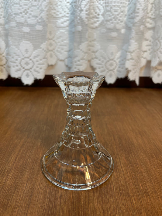 Clear Vintage Candle Stick Holder