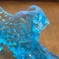 Vintage Aqua Fenton Hobnail Art Glass Shoe