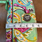 Light Green Quilted Floral Pattern Purse & Wallet