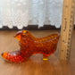 Vintage Amberina Fenton Art Glass Hobnail Shoe