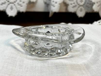 Vintage Clear Art Glass Top Hat Dish