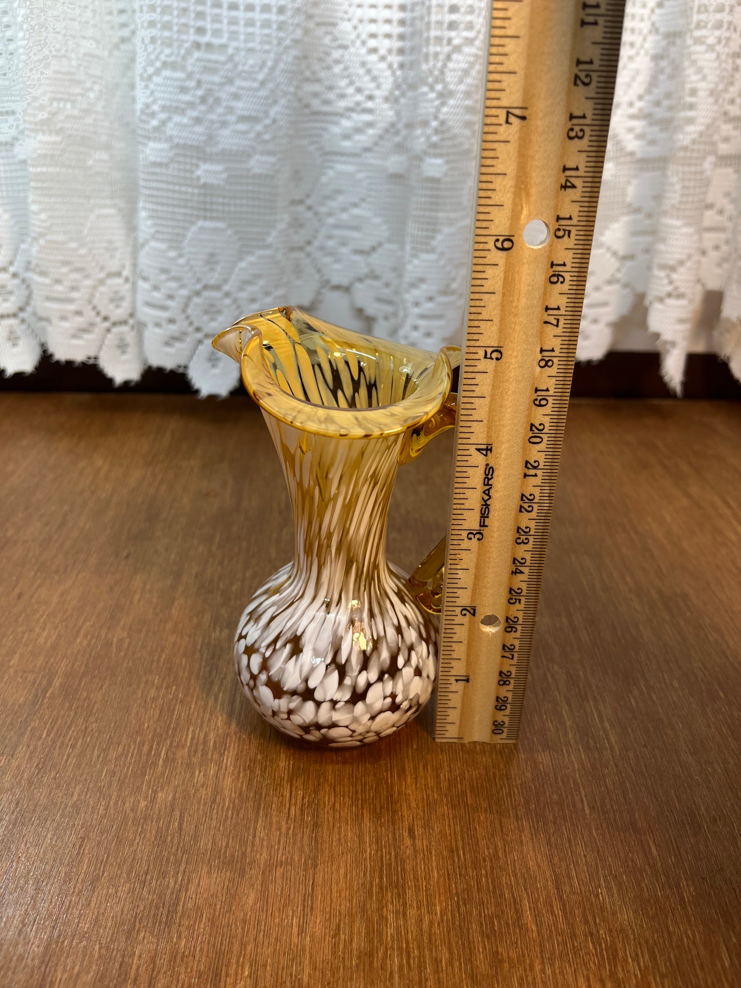 Vintage Art Glass Miniature Pitcher