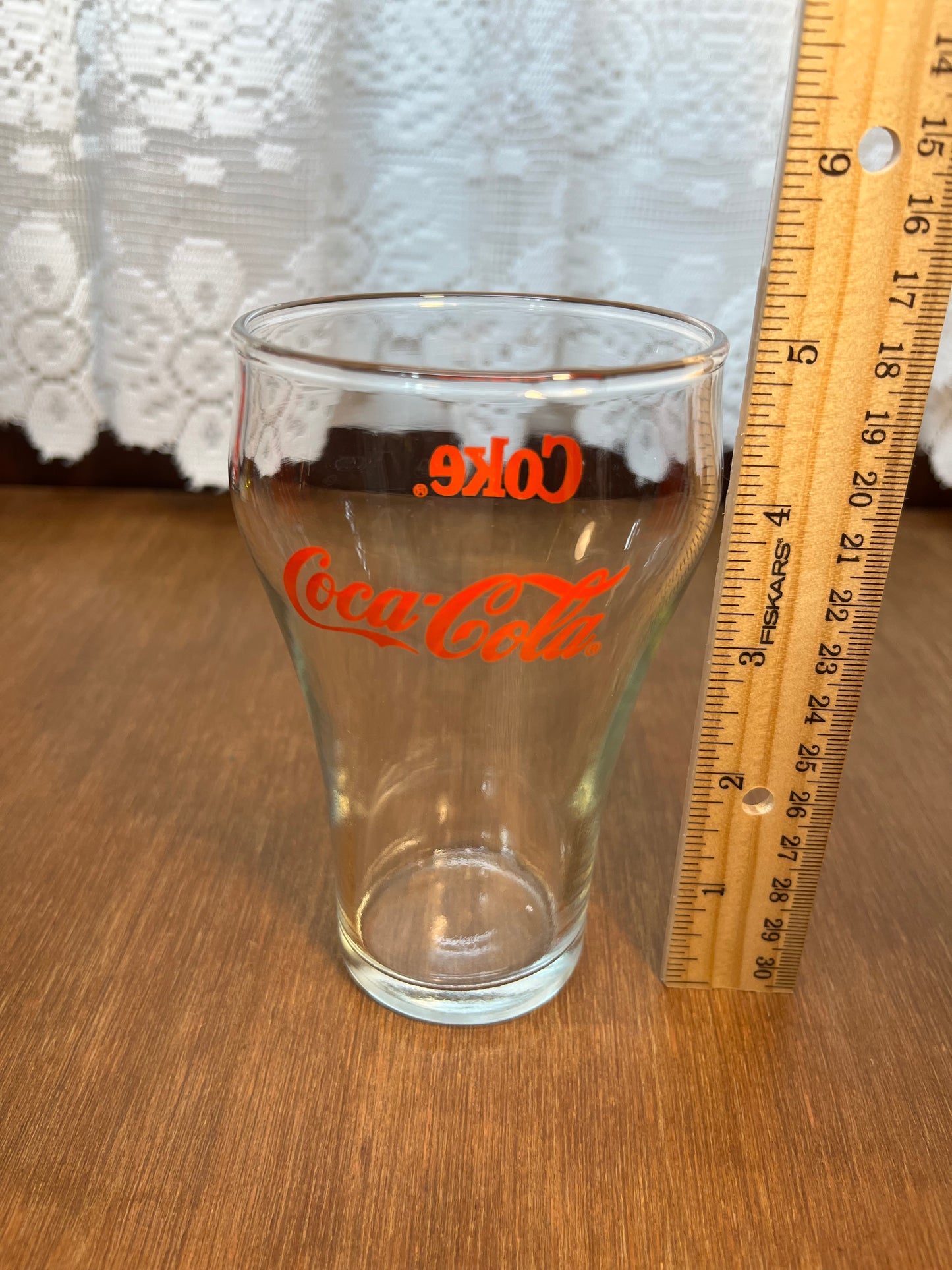 Vintage Red Logo Coca Cola Glass