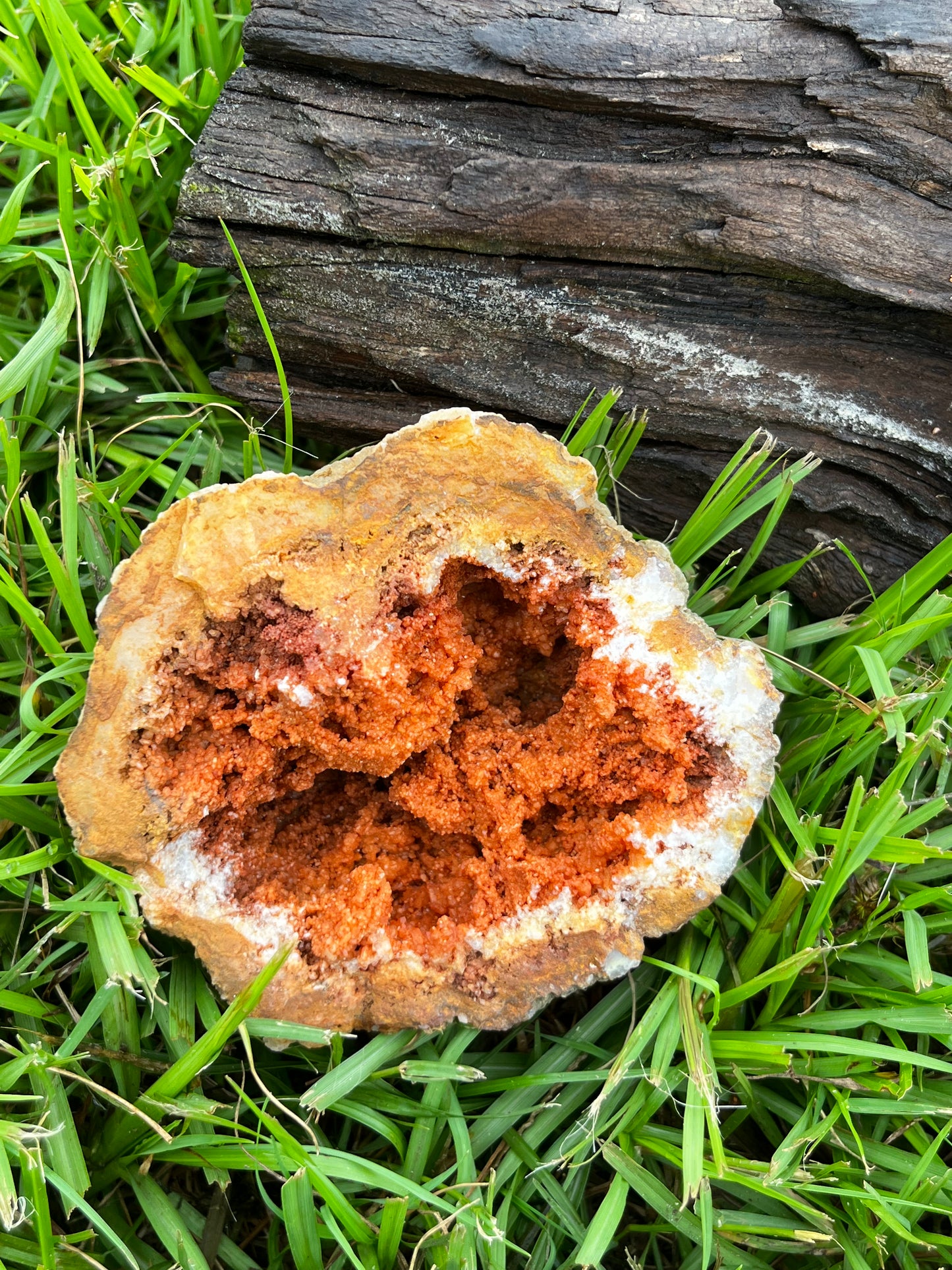 Natural Orange Crystal Geode