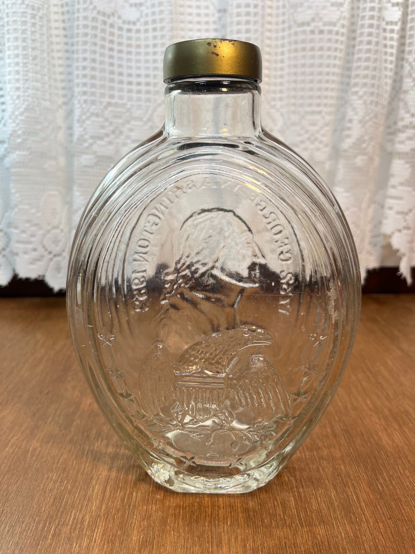 Vintage Clear George Washington Collectible Bottle