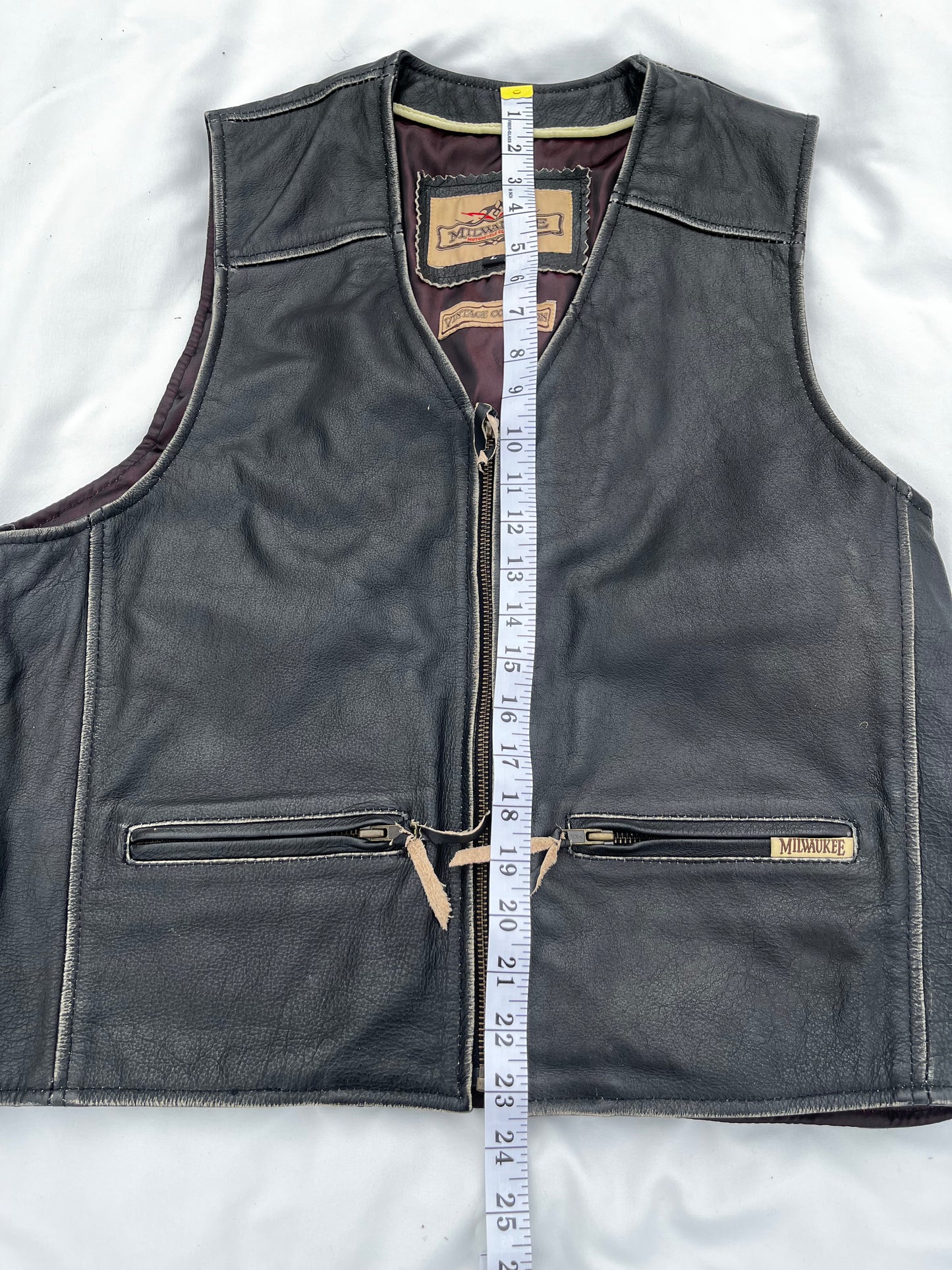 Vintage Collection Distressed Milwaukee Motorcycle Vest