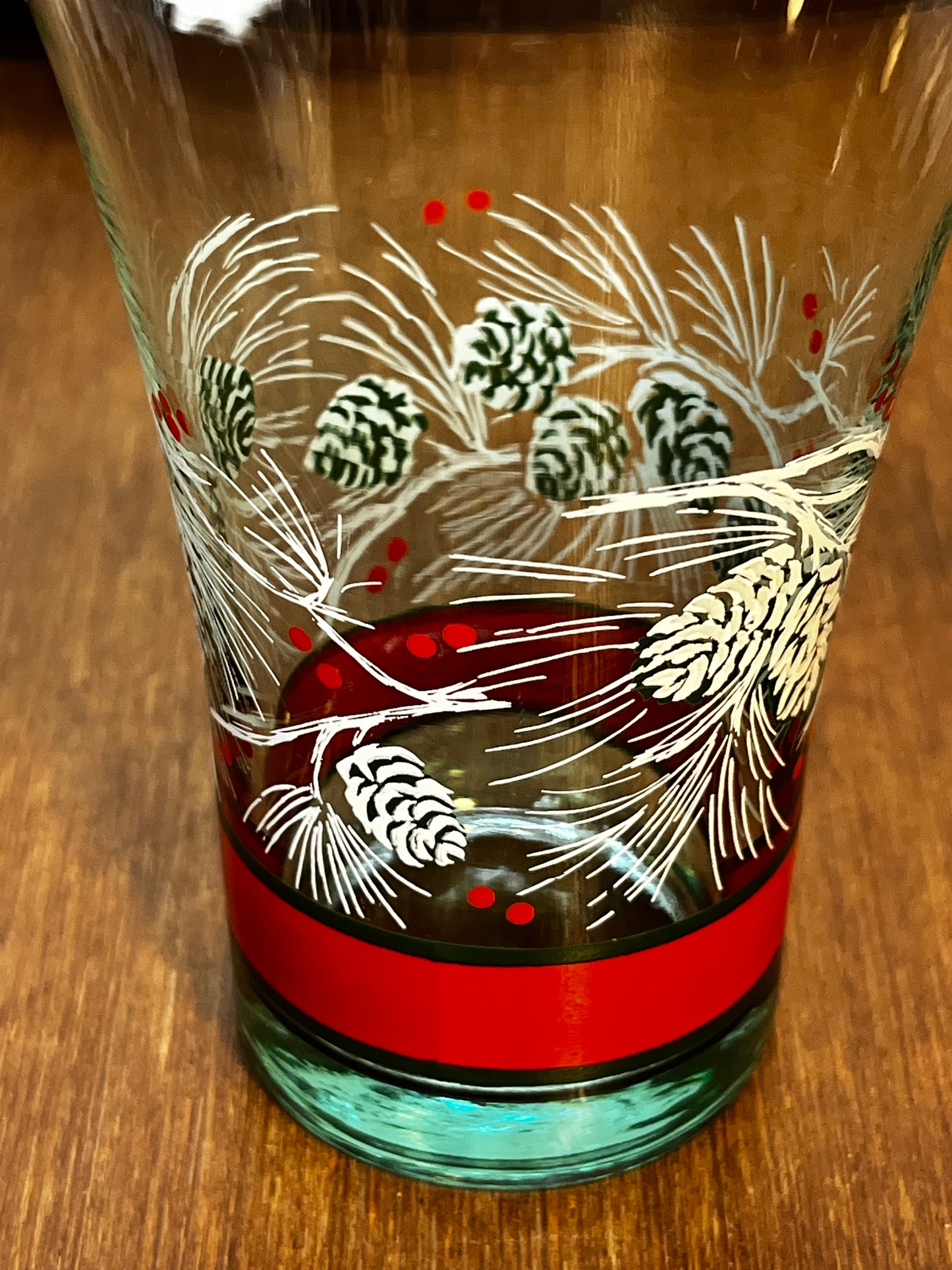 Vintage Christmas Holiday Coca Cola Glass