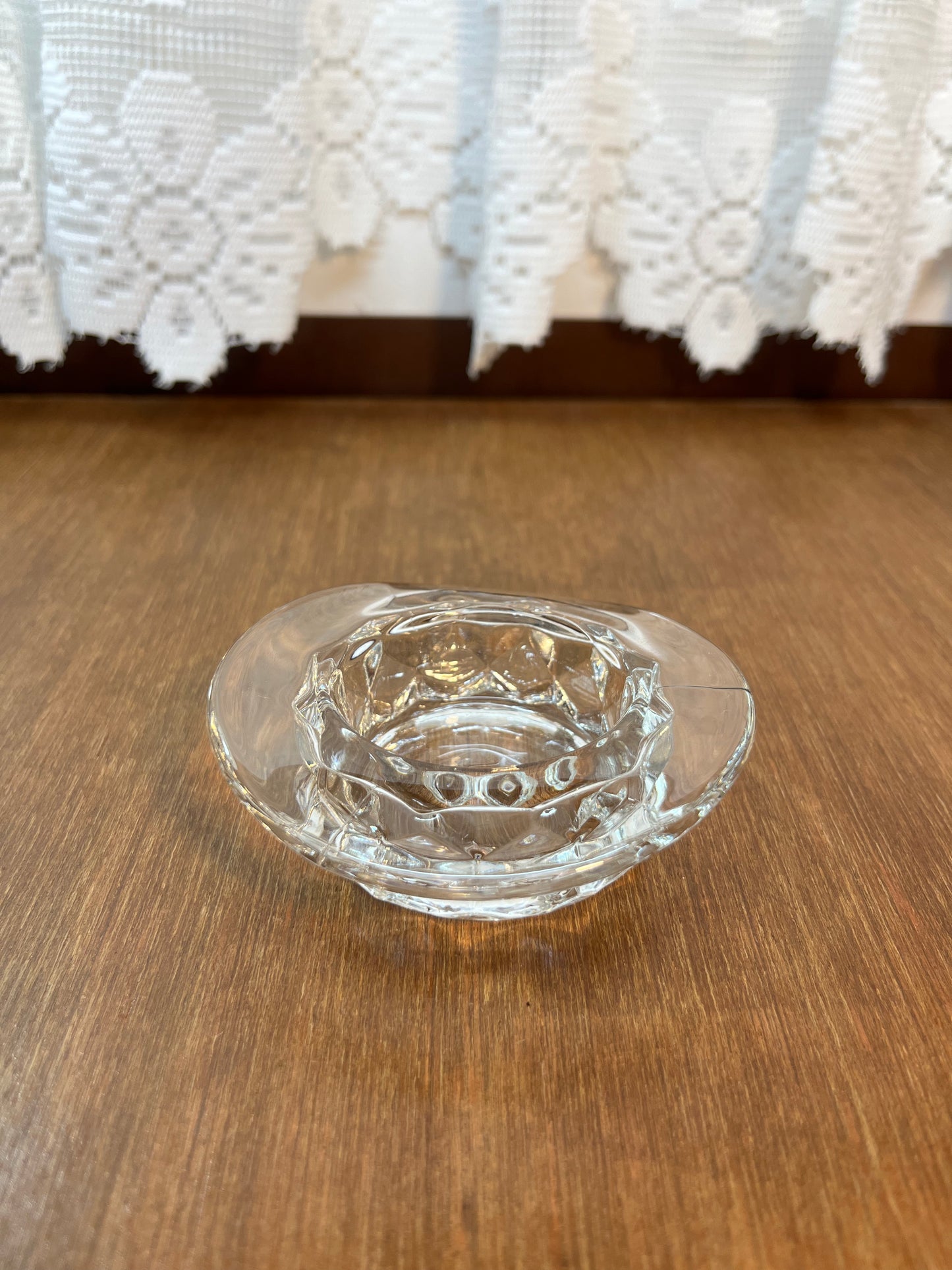 Vintage Clear Art Glass Top Hat Dish