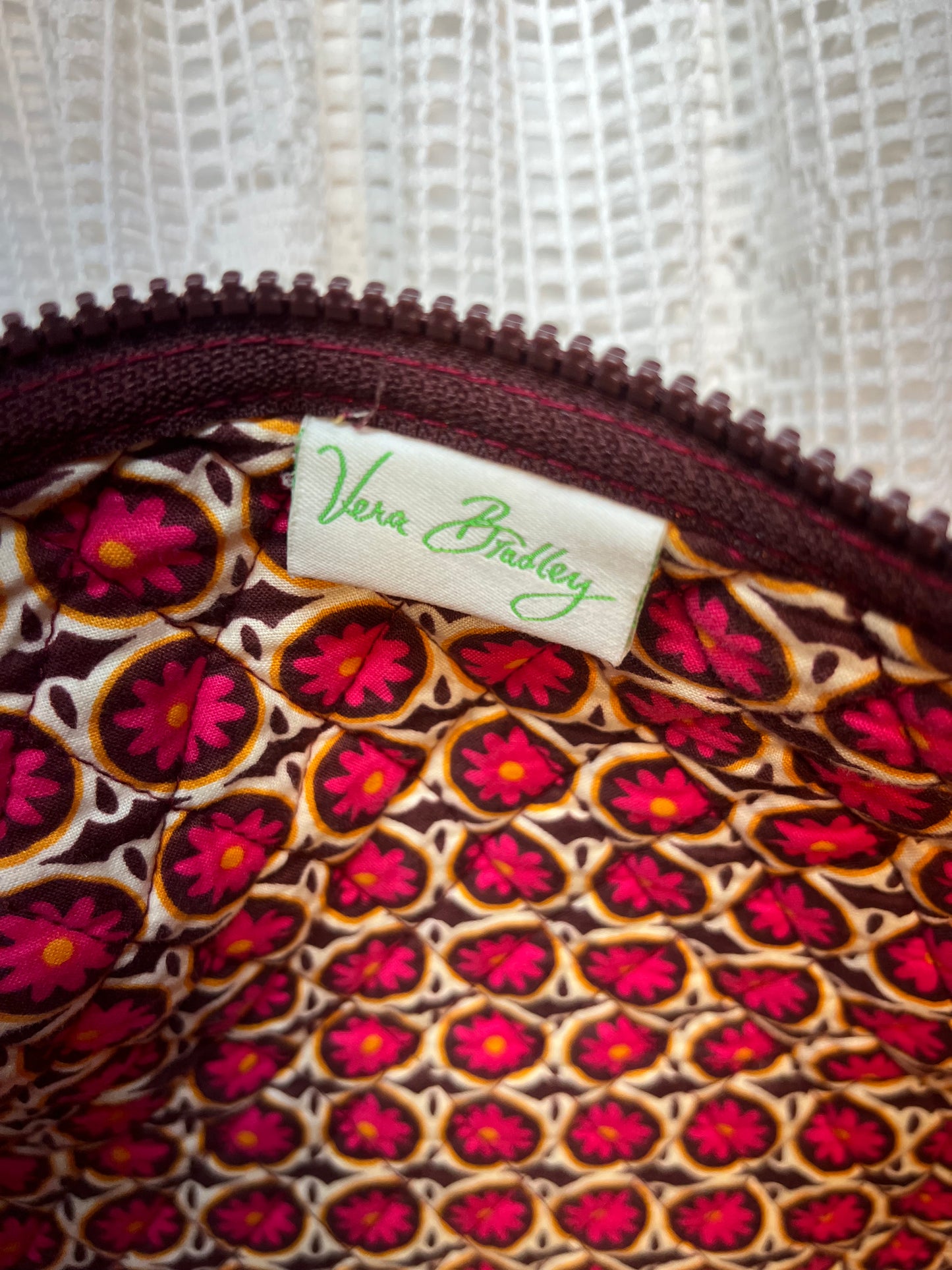 Large Pink Floral Vera Bradley Duffle Bag