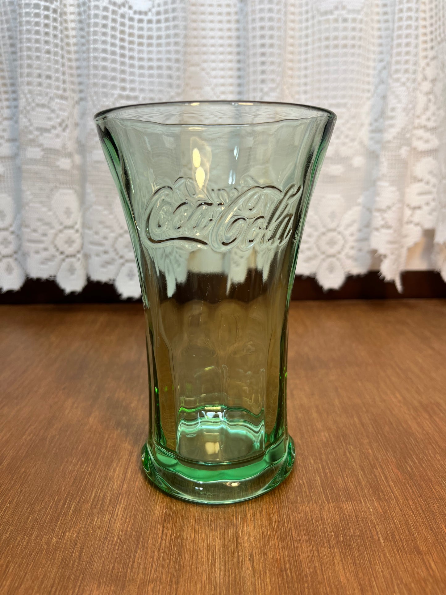 Vintage Green Fluted Top Libbey Coca Cola Glass