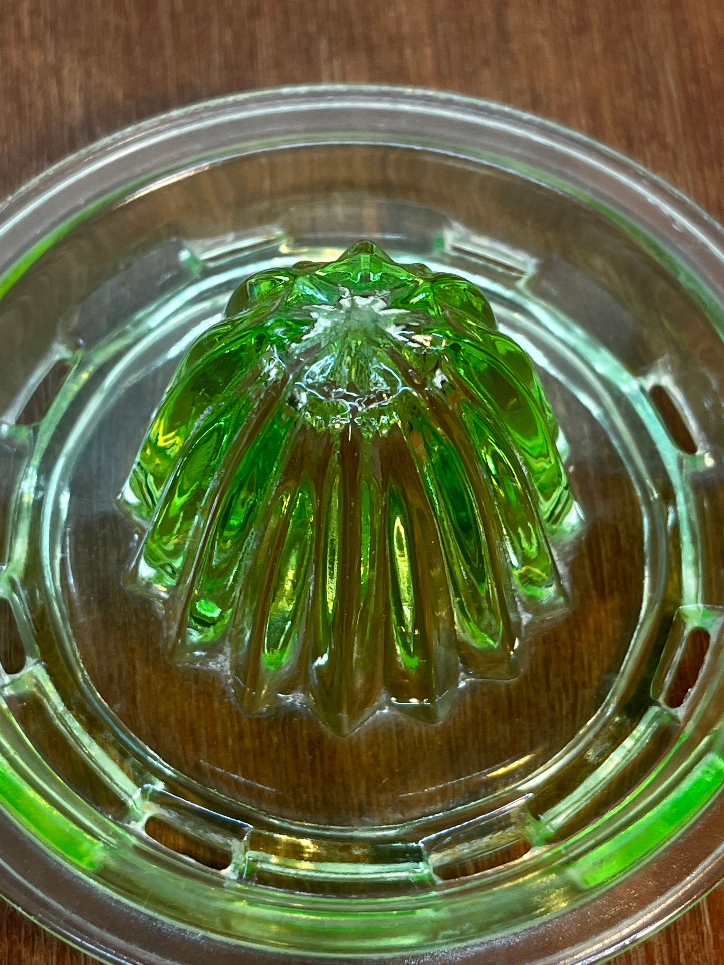 Vintage Small Uranium Glass Juicer